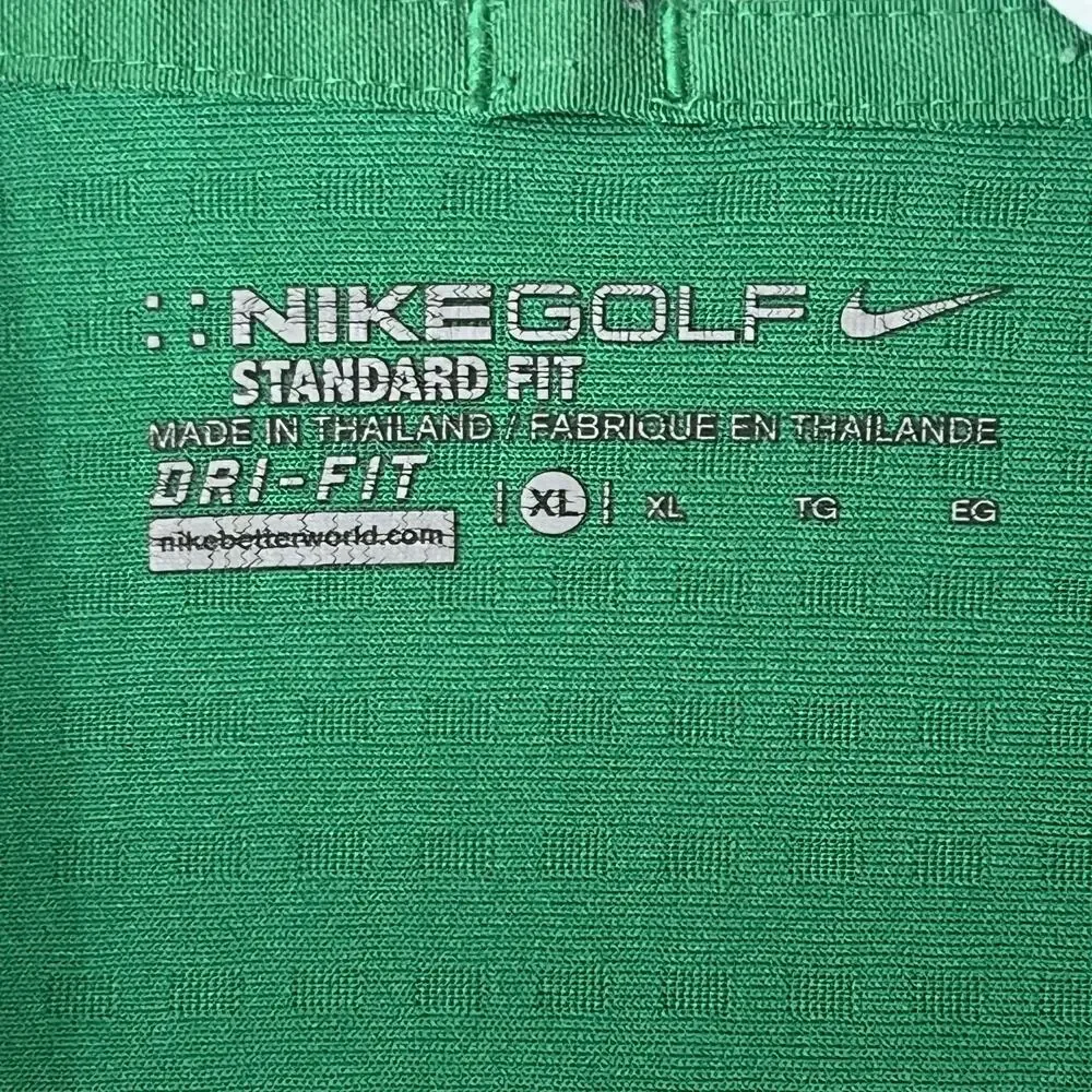 Men's Nike Golf Green Standard Fit Dri-Fit Polo Shirt Extra Large